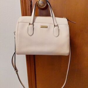 Kate Spade Cream Satchel with Gold Hardware